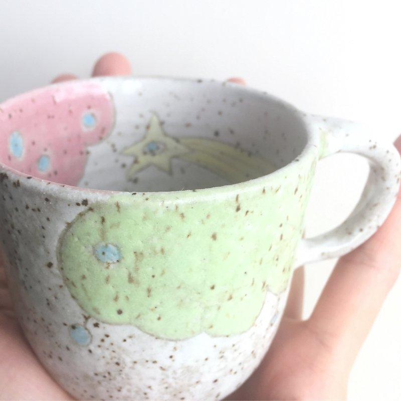 [COUTINMUK]‧ My dear friend ‧ Powder ceramic coffee cup/tea cup - Mugs - Pottery Pink
