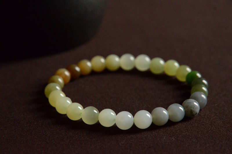 【Shilu】Natural Hetian jade multi-treasure gradient bracelet - สร้อยข้อมือ - หยก 