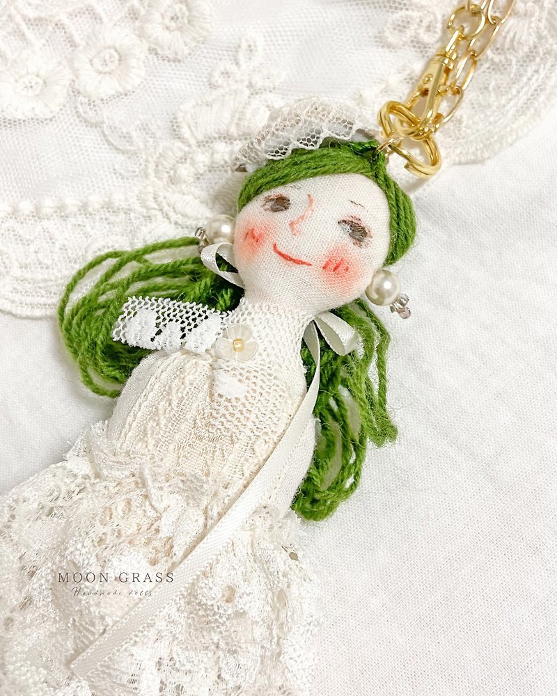 Doll charm - Stuffed Dolls & Figurines - Cotton & Hemp White