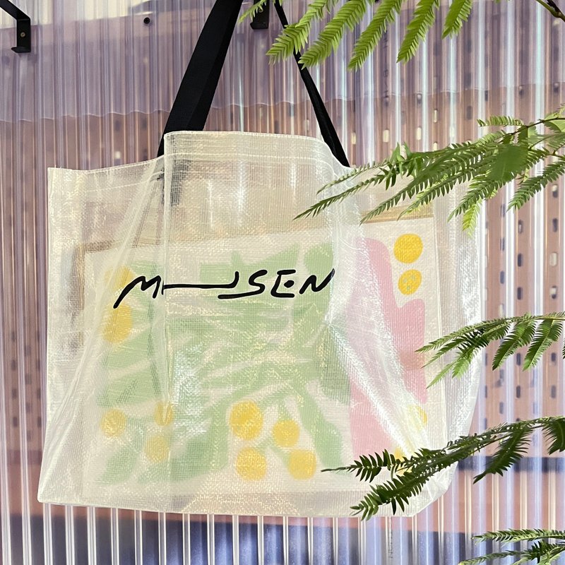 musen special transparent environmentally friendly shopping bag - กระเป๋าถือ - วัสดุกันนำ้ สีใส