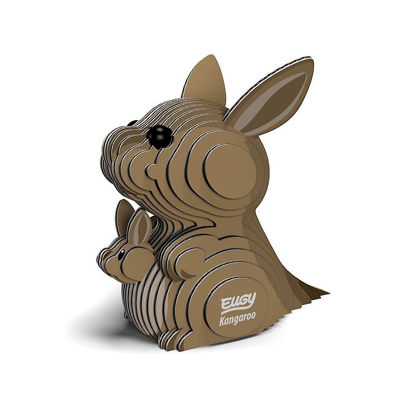 EUGY 3D紙板拼圖-袋鼠 禮物 遊戲 玩具 DIY 親子 禮物 創意 動物 - 玩偶/公仔 - 紙 