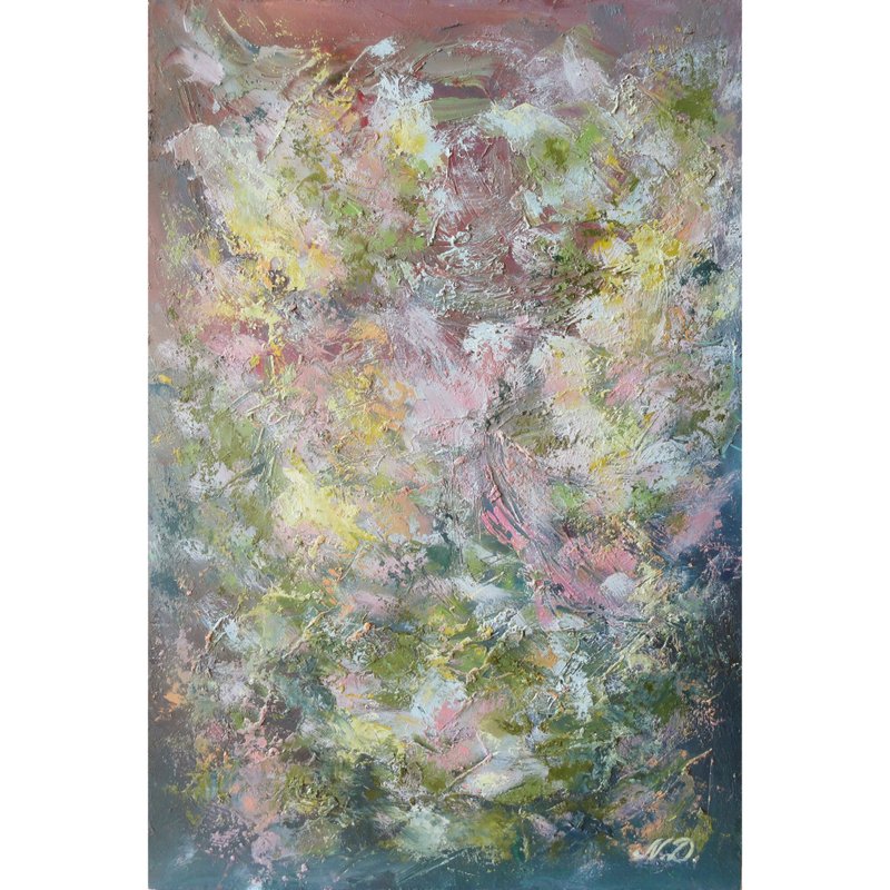 抽象繪畫 原創藝術 油畫 抽象牆藝術 - 海報/掛畫/掛布 - 其他材質 多色