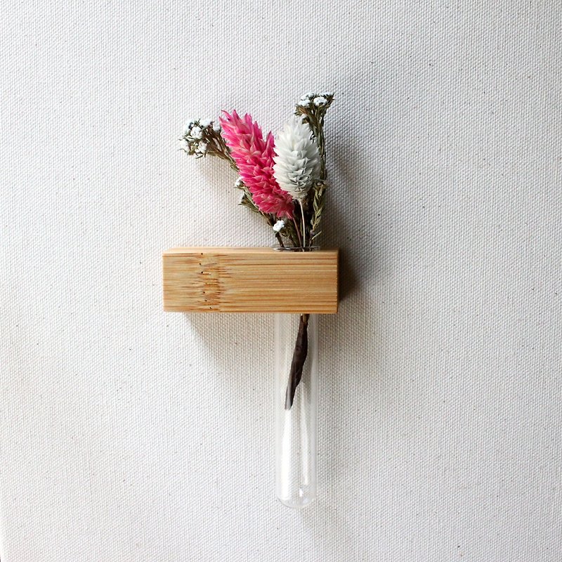 迷你花園方塊磁鐵 花器 筆插 可加購客製化刻字 台灣限量手作 - 磁鐵 - 木頭 咖啡色