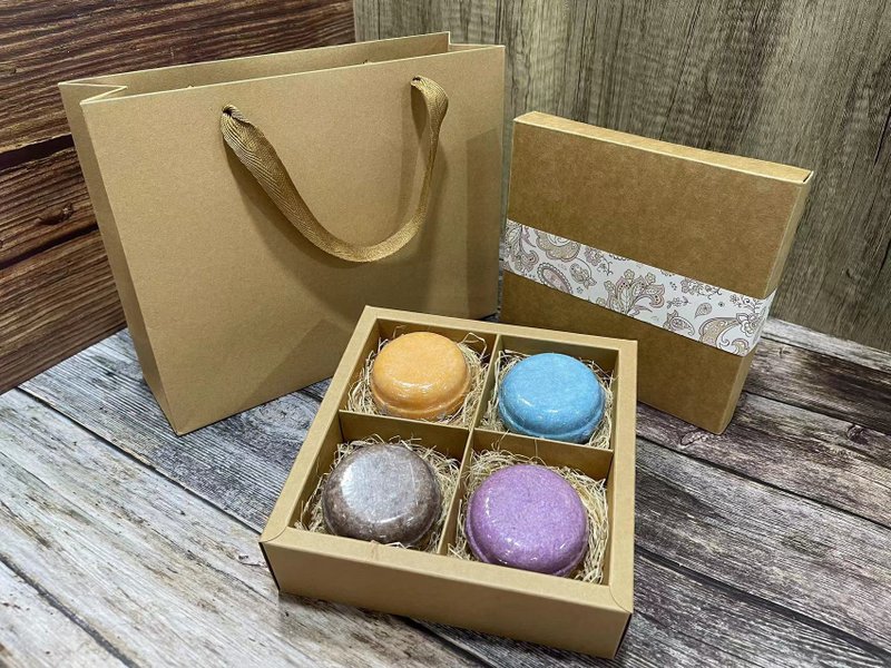 Shampoo cake 4 cake gift box set - Soap - Other Materials Multicolor