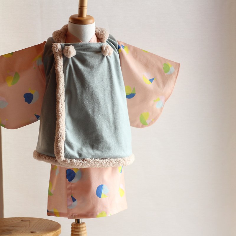 80【Casual KIMONO】cute and fluffy overcoat  toridori  80 size KIMONO - Kids' Dresses - Cotton & Hemp 