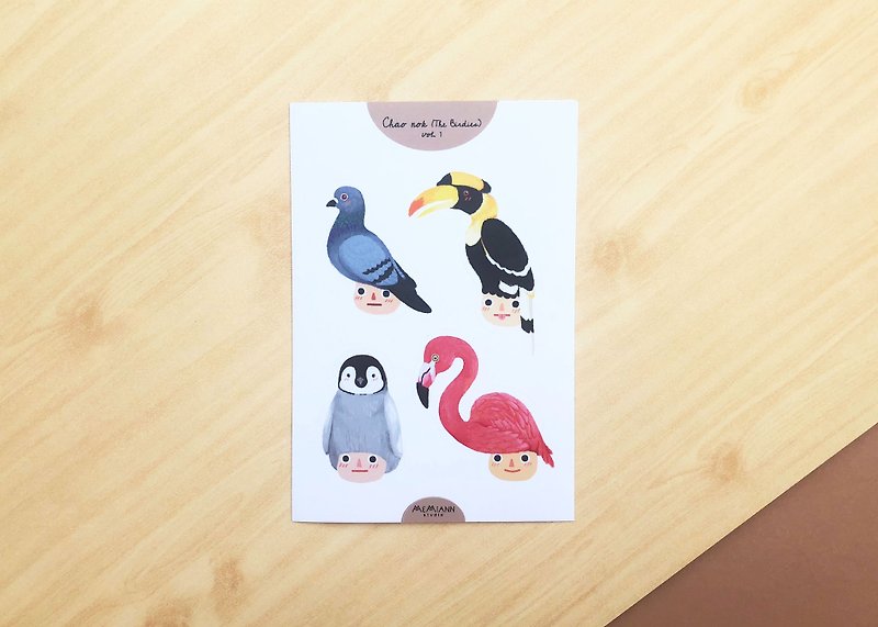 The Birdies Vol.1 | A6 waterproof sticker - 貼紙 - 紙 多色