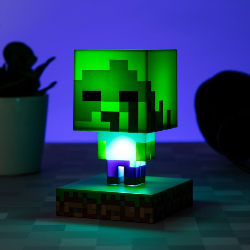 Officially Licensed Minecraft Zombie Figure Light - Lighting - Plastic Green