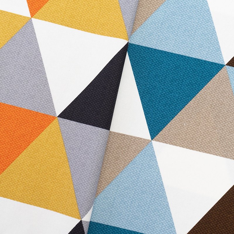Thick cotton fabric (hippie triangle 2 colors) / ruler (30x114cm) / material cloth diy patchwork - เย็บปัก/ถักทอ/ใยขนแกะ - ผ้าฝ้าย/ผ้าลินิน หลากหลายสี