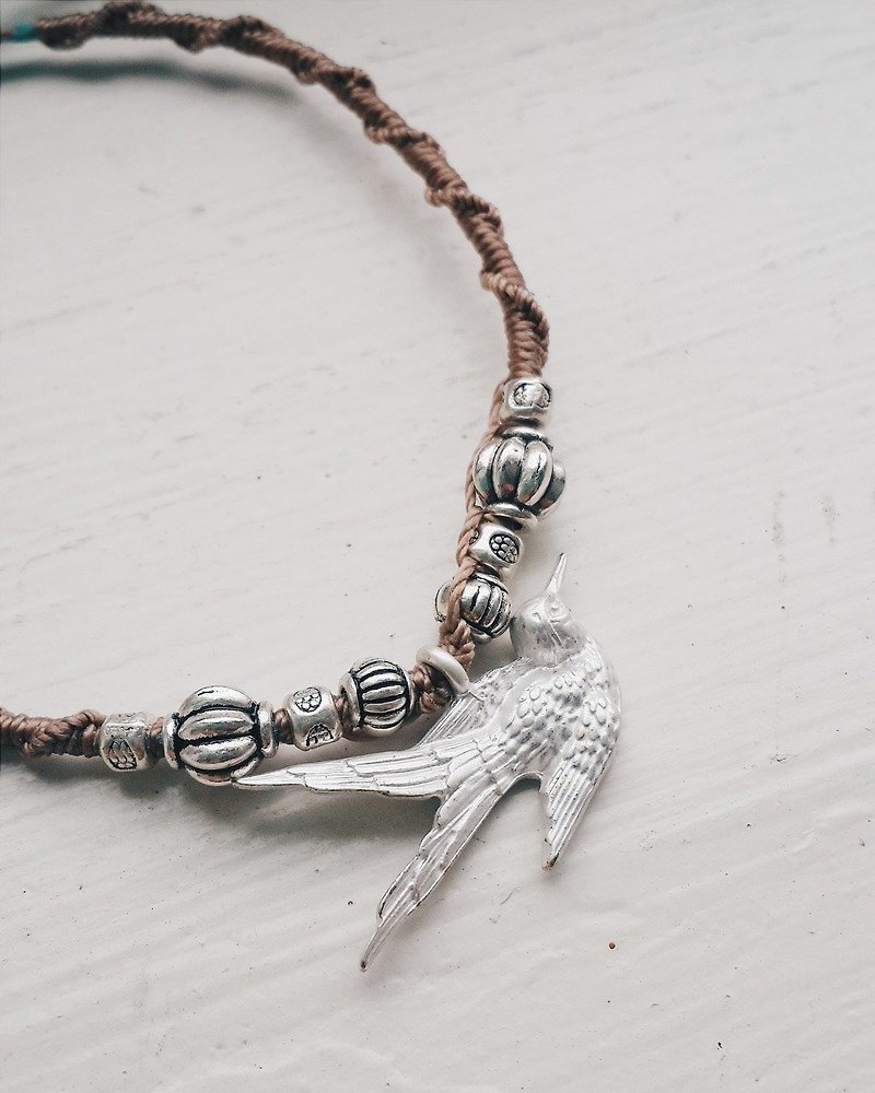 momolico hand-woven bracelet silver birds adjustable size - Bracelets - Other Materials Brown