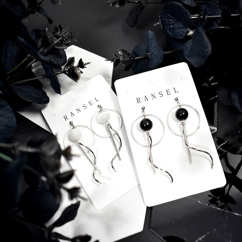 Handmade Sterling Silver Earrings - Draped Series ∣ Fluctuating ∣ (can be changed) - ต่างหู - เงินแท้ 