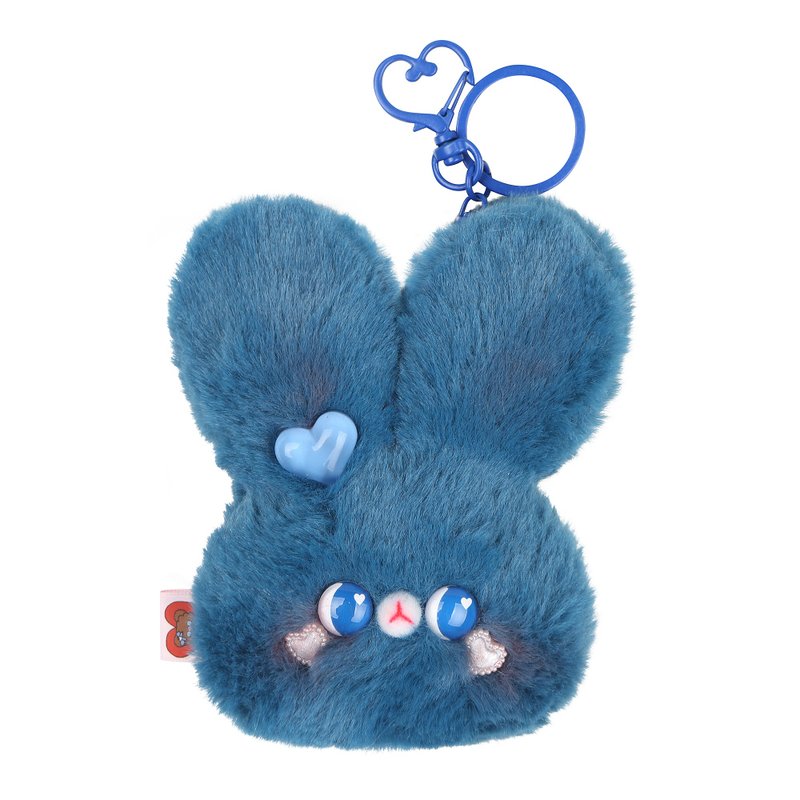 手工製作的國王兔 - 公仔/玩偶 - 棉．麻 藍色