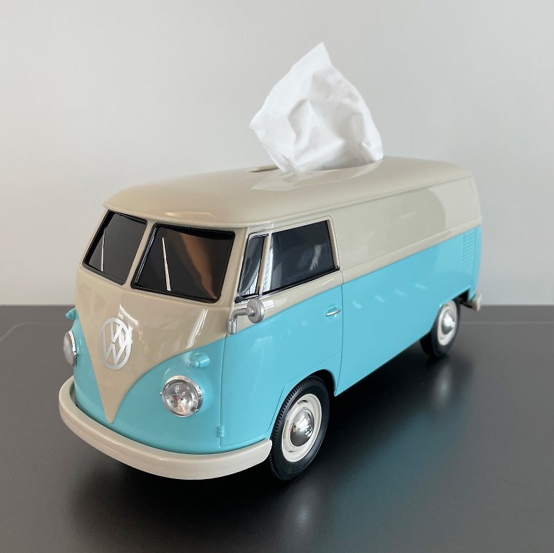 【New 2021 edition 】VW T1 1963 Tissue Box, Cream & Blue edition  1:16 VW T1 Bus - Storage - Plastic 