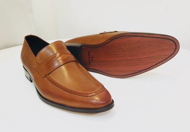 Classic Penny Loafers- Brown - Men's Oxford Shoes - Genuine Leather 