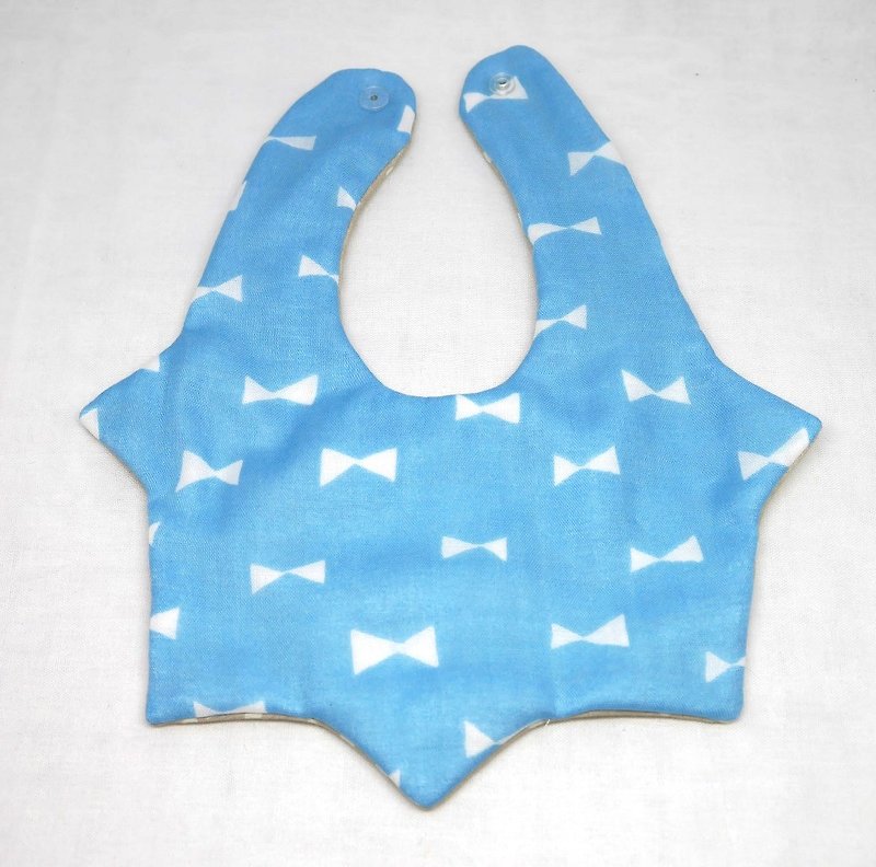 Japanese Handmade 8-layer-gauze Baby Bib - อื่นๆ - ผ้าฝ้าย/ผ้าลินิน สีน้ำเงิน