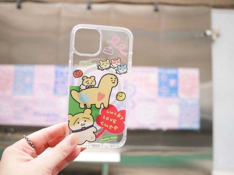 Magnetic mobile phone case/little hamster steamed bun style - Phone Cases - Plastic Transparent