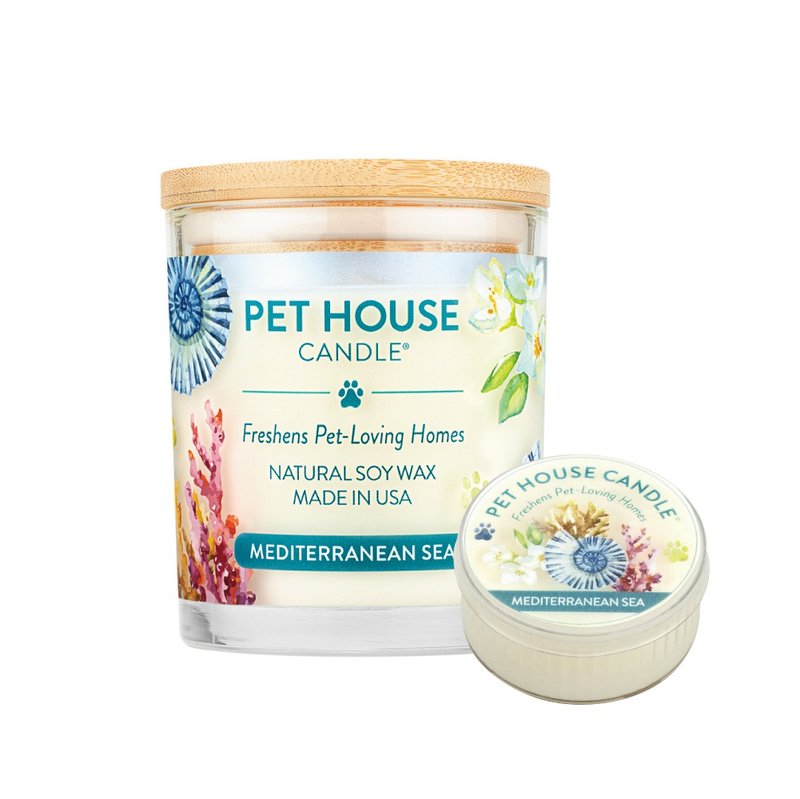 【美國PET HOUSE】室內除臭寵物香氛蠟燭-地中海風情 - 香氛蠟燭/燭台 - 蠟 