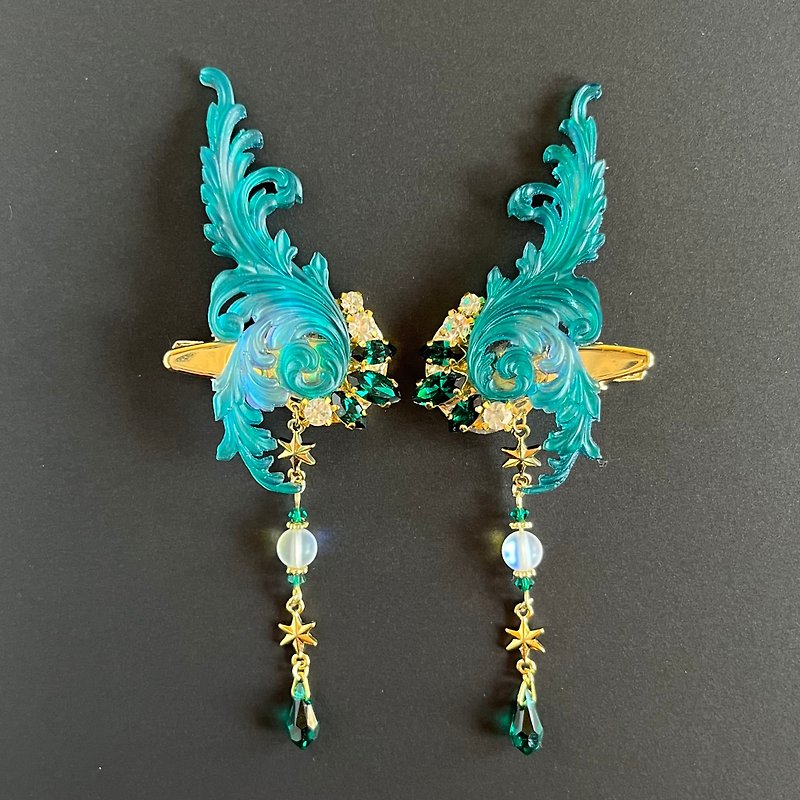 Fairy accessories [emerald] - เครื่องประดับผม - เรซิน สีเขียว