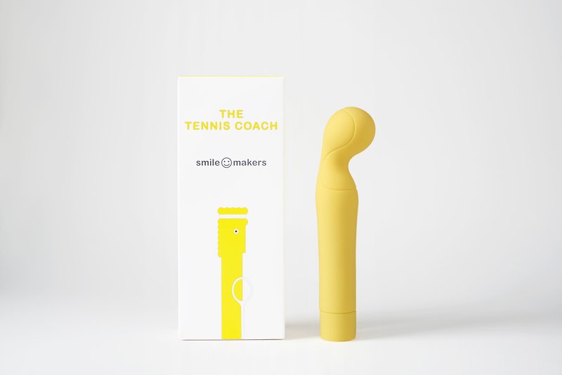 Smile Makers Tennis Coach-Female Sexy Massage Stick for G-Spot - สินค้าผู้ใหญ่ - ซิลิคอน สีเหลือง