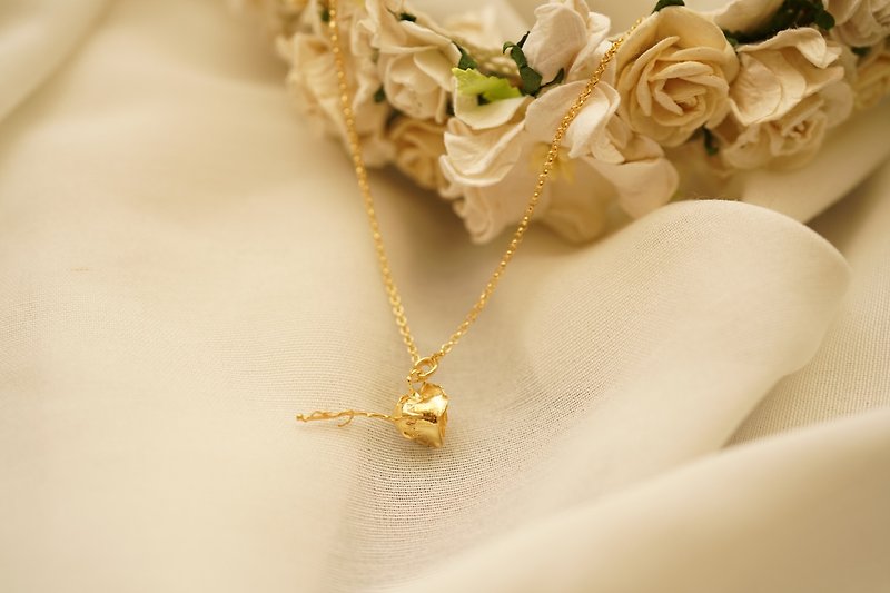Flower language necklace 925 sterling silver - สร้อยคอ - โลหะ สีเงิน