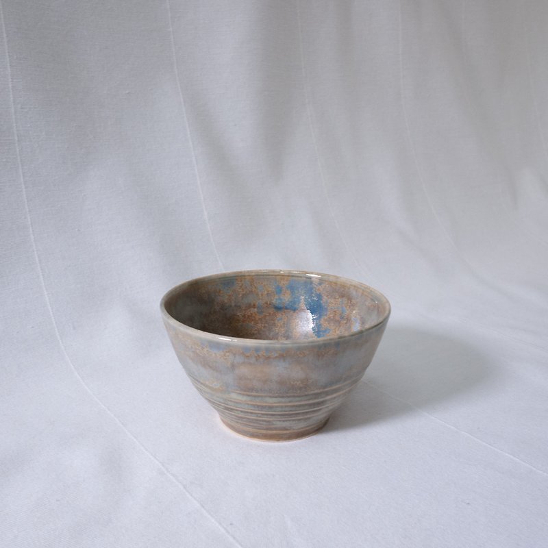 手造陶器 斑駁飯碗 - 碗 - 陶 藍色