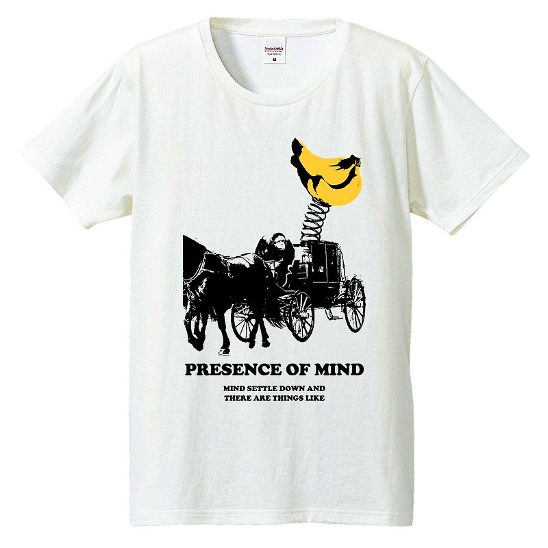 T-shirt / of mind - เสื้อยืดผู้ชาย - ผ้าฝ้าย/ผ้าลินิน ขาว