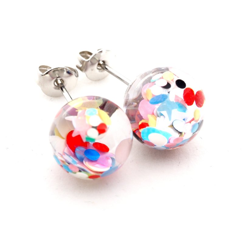 OMYWAY Handmade Water Star Earrings - Glass Globe Earring - ต่างหู - แก้ว 