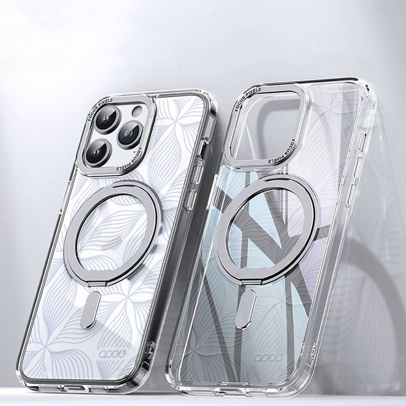 16/15/14/13/12/S24/S23 series embossed 360-degree rotating magnetic suction stand shell - Vein - Phone Cases - Other Materials Multicolor