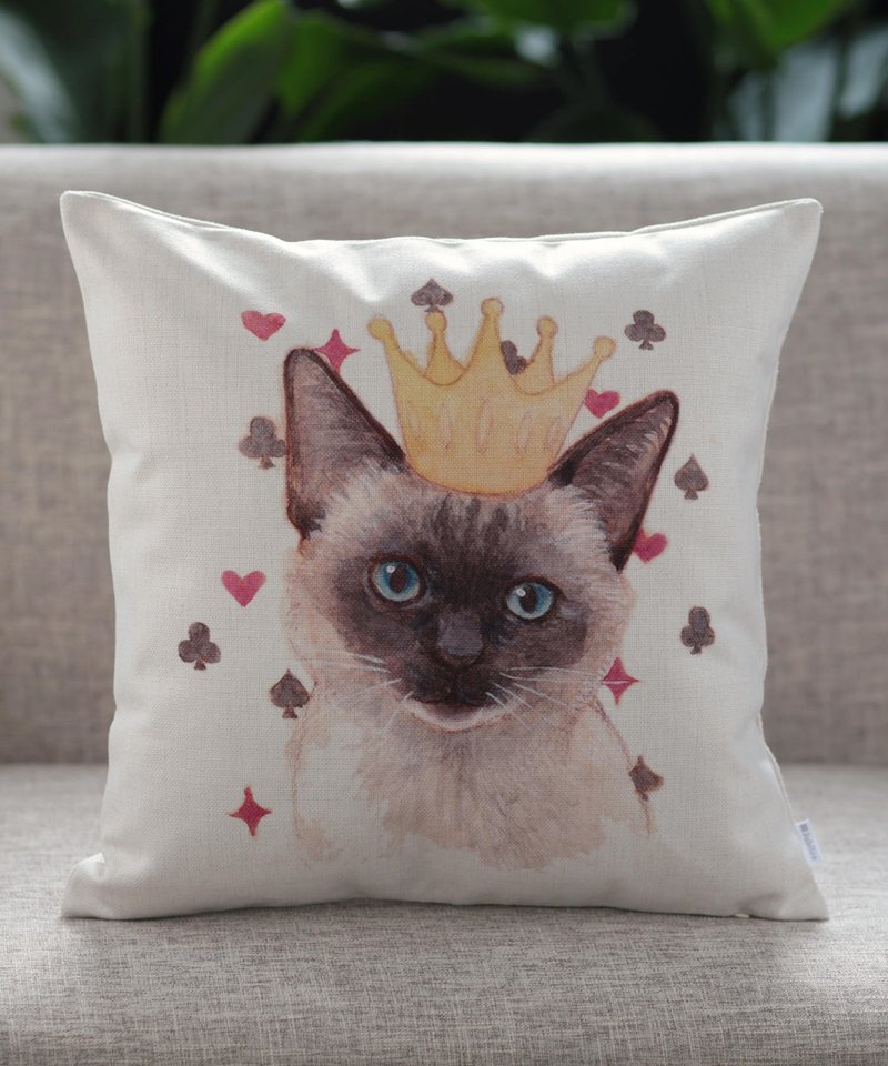 Jubilee Cushion Cover Siamese Crown - หมอน - ผ้าฝ้าย/ผ้าลินิน หลากหลายสี