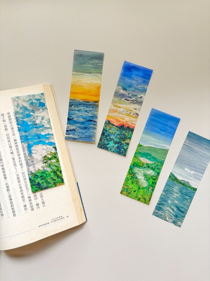 手繪風景系列 半透書籤 Mstandforc - 書籤 - 塑膠 多色