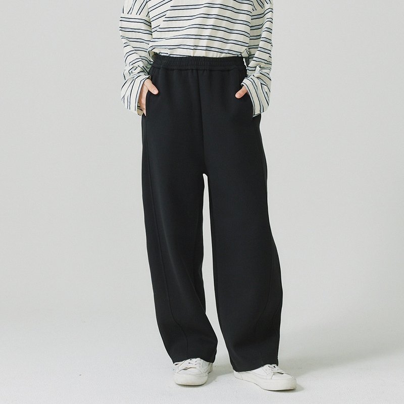 【Simply Yours】重磅針織哈倫褲 黑F - 女裝闊腳褲/長褲 - 棉．麻 黑色