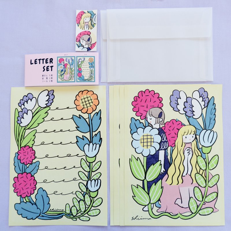 レターセット　花の楽園 - 信封/信紙 - 紙 