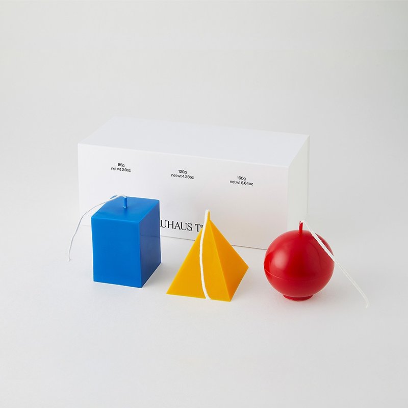 Bauhaus Trio Candle - เทียน/เชิงเทียน - ขี้ผึ้ง หลากหลายสี
