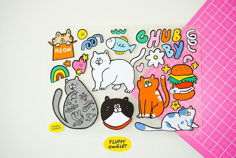 Meow Meow Sticker - Stickers - Paper Multicolor