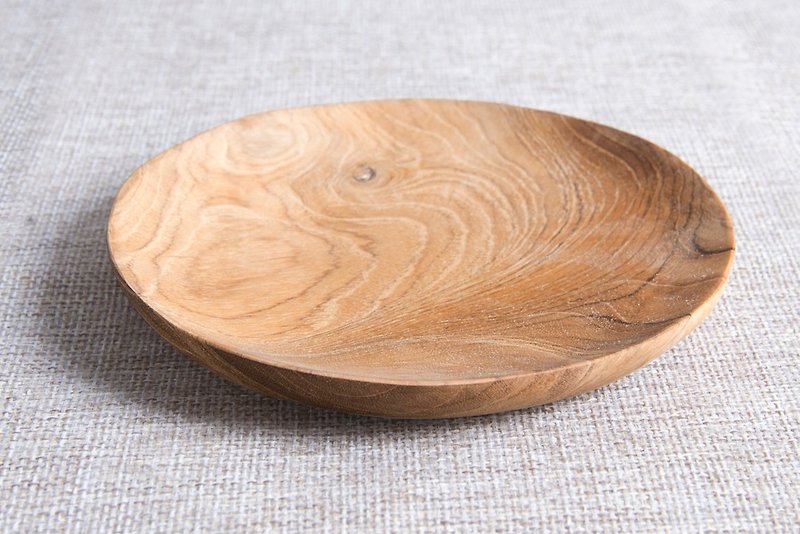 Handmade teak disc - จานเล็ก - ไม้ 