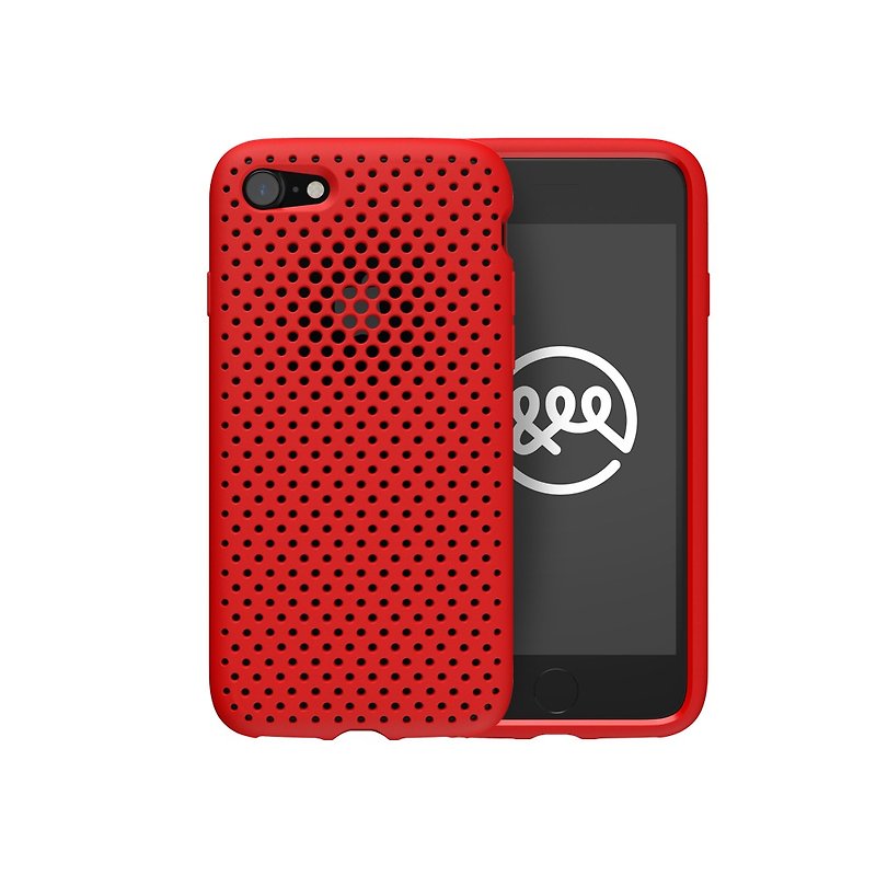 AndMesh iPhone 7/8日本QQ網點軟質防撞保護套-紅(4571384954600) - 手機殼/手機套 - 其他材質 紅色