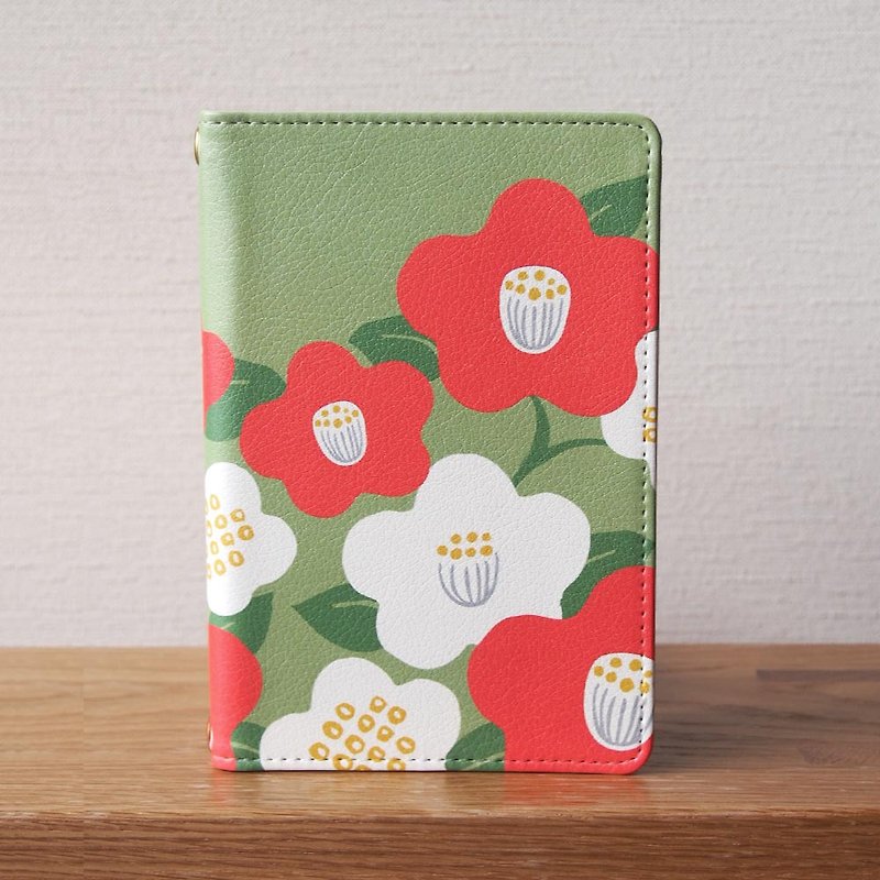 Passport Case - Japanese modern camellia - - Passport Holders & Cases - Other Man-Made Fibers Green