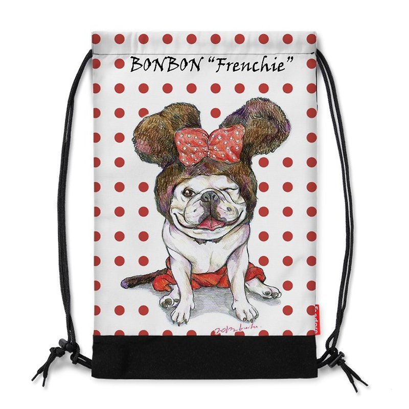 After the beam, the backpack - Minnie - Drawstring Bags - Cotton & Hemp Red