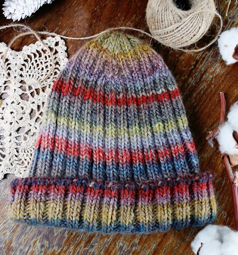 ChiChi hand-made-minimalist and low-key-section dyed-woolen cap - หมวก - ขนแกะ หลากหลายสี