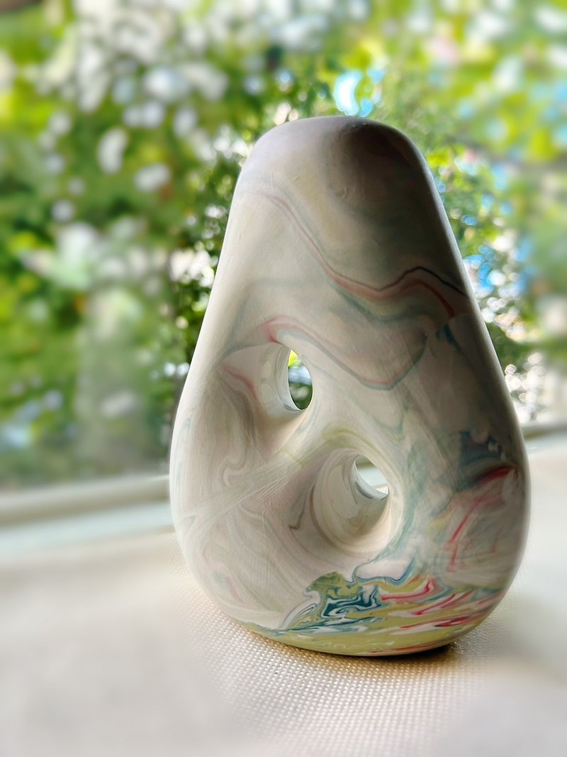 Colorful River-Flower Vessel - Pottery & Ceramics - Porcelain Multicolor