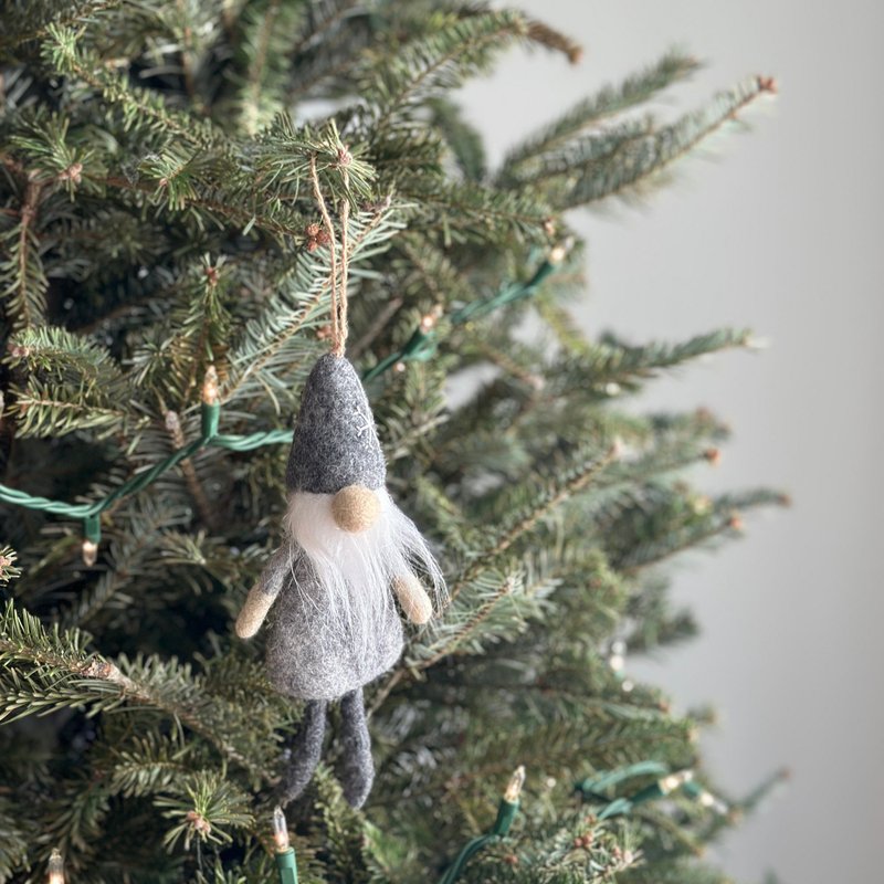 ウールフェルトのクリスマスオーナメント - グレーノーム - 置物 - ウール 