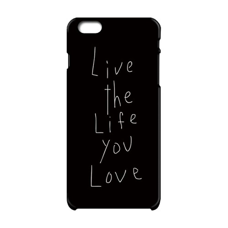 Live the life you love iPhone case (black) - เคส/ซองมือถือ - พลาสติก สีดำ