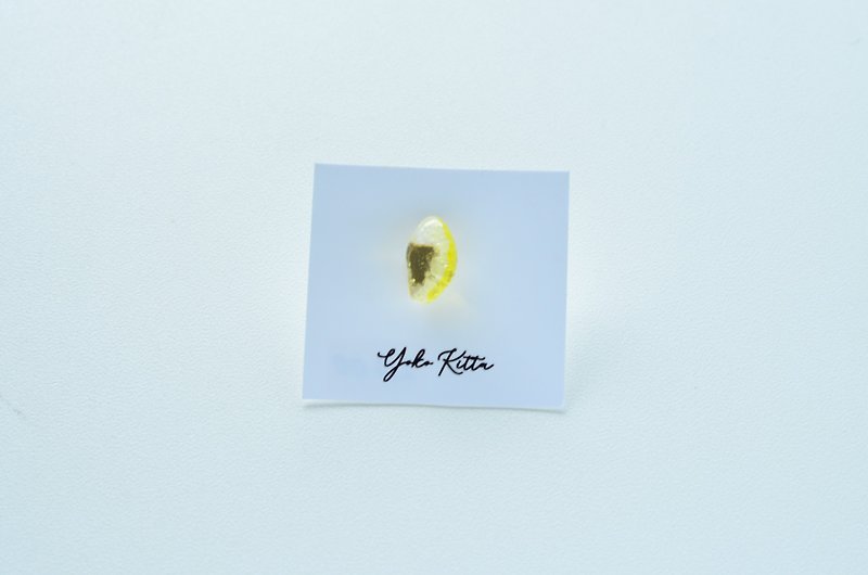 Glass Drops / Earrings / Yellow - Earrings & Clip-ons - Glass Yellow