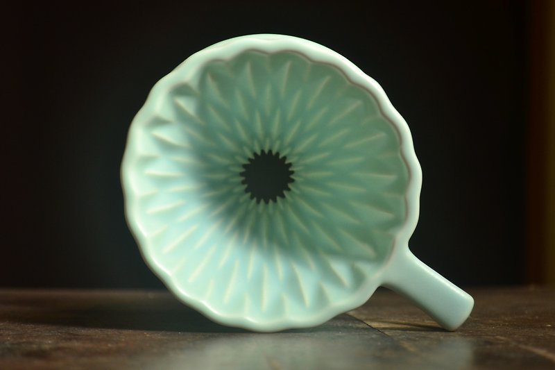 海洋藍切子濾杯01款 手沖濾杯 咖啡濾杯 咖啡濾器 母親節 禮物 - 咖啡壺/咖啡周邊 - 陶 藍色