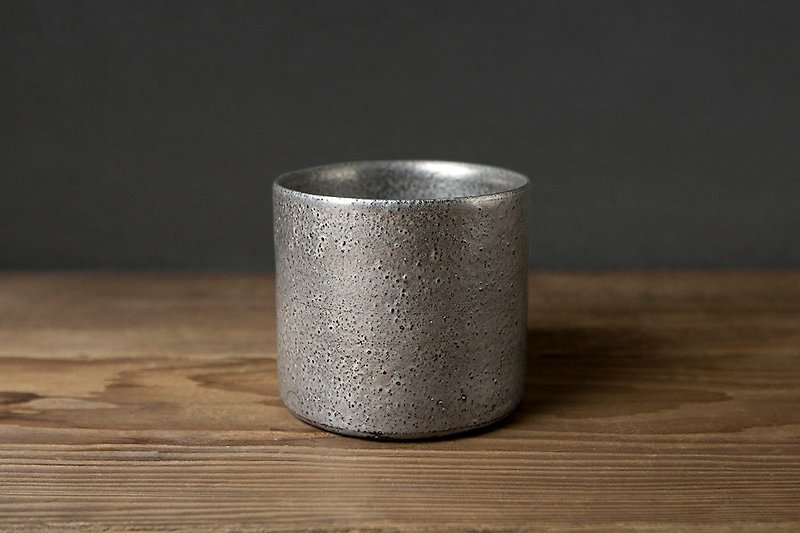清岡幸道 信楽燒 銀彩杯 - 咖啡杯/馬克杯 - 其他材質 灰色