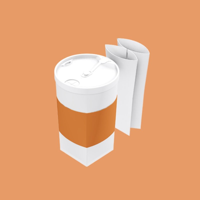 FOFOCUP 台灣創意可摺疊16oz折折杯(粉橘) - 其他杯子 - 塑膠 橘色