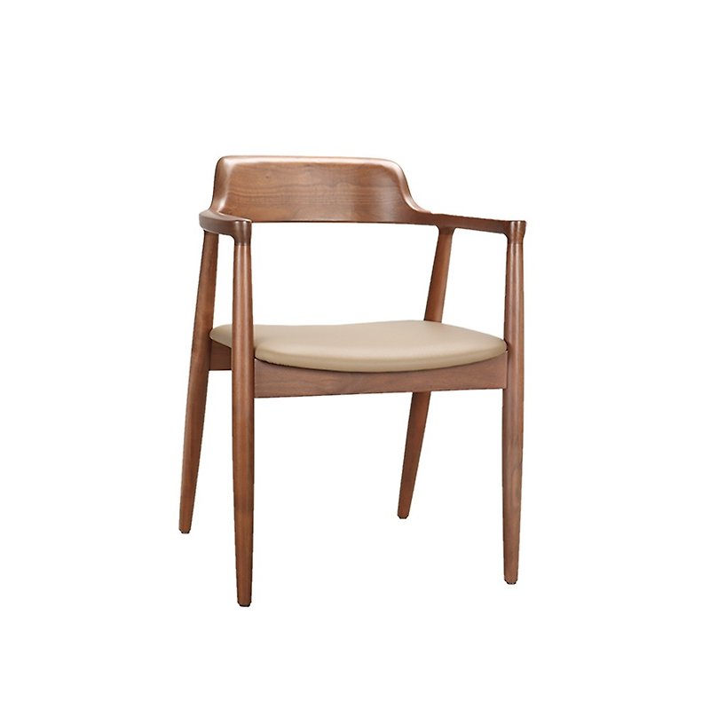【D3ログハウス家具】広島北米ウォールナットアームチェア広島チェア - 椅子・ソファー - 木製 