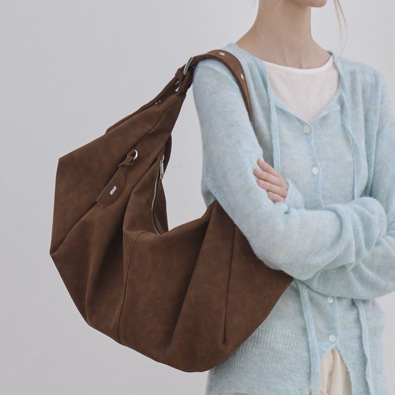韓國製 MUR Romi hobo bag 手袋/單肩包/上肩袋/手提袋 Sue dk br - 側背包/斜背包 - 環保材質 