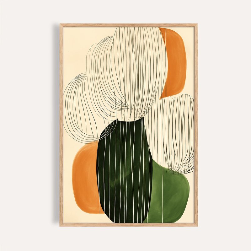 秋葉之律 Rhythm of Autumn Leaves / 現代抽象自然藝術掛畫 - 海報/掛畫/掛布 - 紙 