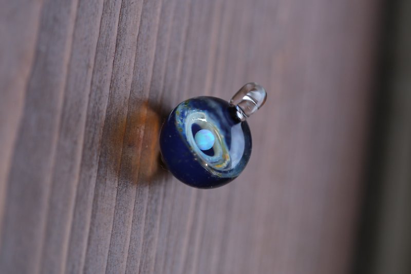 Cosmos Saturn Ring Pendant - Necklaces - Glass 