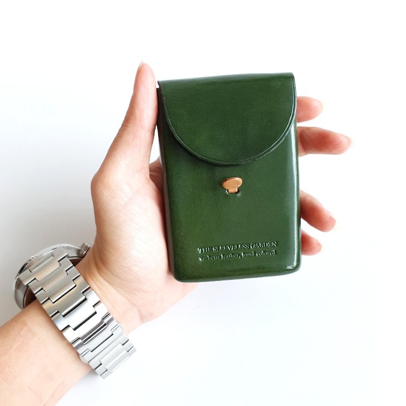 Name card box /Green - Other - Genuine Leather Green